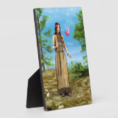 Indianische Frau Waldvogel Kunst Fotoplatte (Seite)