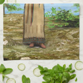 Indianische Frau Waldvogel Kunst Geschirrtuch (Gefaltet)