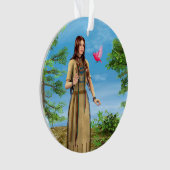 Indianische Frau Waldvogel Kunst Ornament (Vorderseite)
