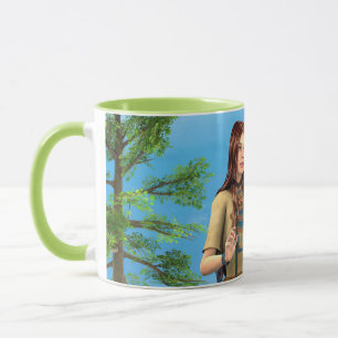Indianische Frau Waldvogel-Kunst Tasse