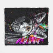Indianische Fuchs-Kunst Fleecedecke (Vorderseite (Horizontal))