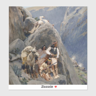 Indianische Ikonen: Apache Krieger, US-Kavallerie Aufkleber