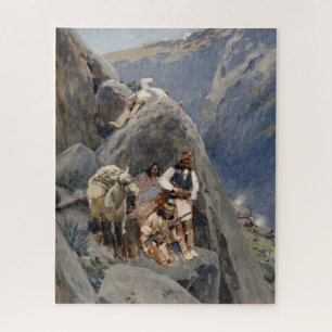 Indianische Ikonen: Apache Krieger, US-Kavallerie Puzzle