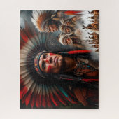 Indianische Männer Puzzle (Vertikal)