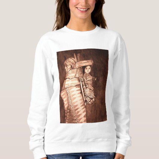INDIANISCHE MUTTER MIT PAPOOSE SWEATSHIRT (Vorderseite)