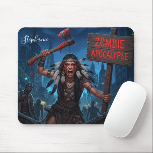 Indianische Prinzessin in der Zombie-Apokalypse Mousepad