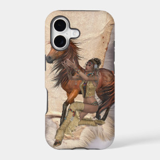 Indianische Prinzessin und Pferd