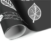 Indianische weiße Symbole Geschenkpapier (Rolleneckpunkt)