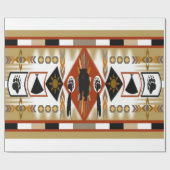 Indianischer Bären-Clan-Wrapping Paper Geschenkpapier (Flach)