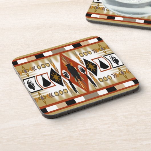 Indianischer Bärenkork-Untersetzer Getränkeuntersetzer (Linke Seite)