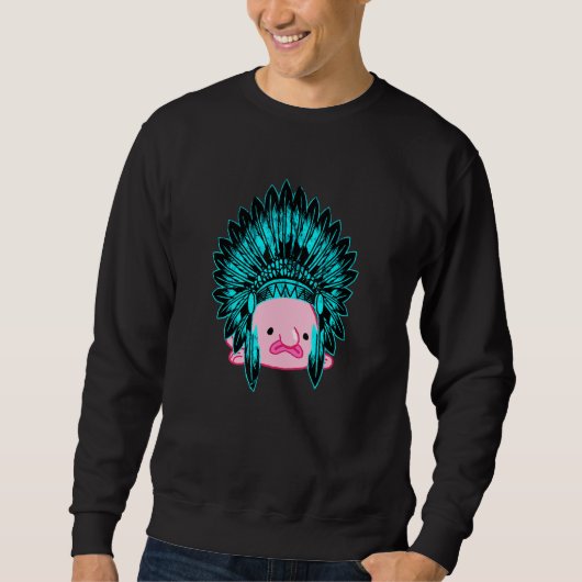 Indianischer Blobfish-Kostüm Ugly Indischer Chef Sweatshirt (Vorderseite)