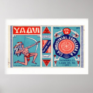 Indianischer Bogenschütze Bogen Pfeil Vintage Stre Poster