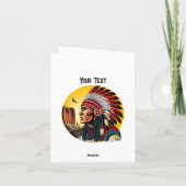 Indianischer Chef der wilden Landschaft Sunset (Rückseite)