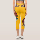 Indianischer Chef der wilden Landschaft Sunset Capri Leggings (Rückseite)
