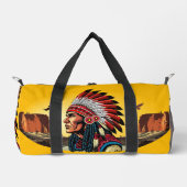 Indianischer Chef der wilden Landschaft Sunset Duffle Bag (Vorderseite)