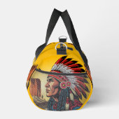 Indianischer Chef der wilden Landschaft Sunset Duffle Bag (Rechts)