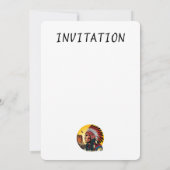 Indianischer Chef der wilden Landschaft Sunset Einladung (Rückseite)