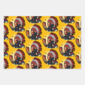 Indianischer Chef der wilden Landschaft Sunset Geschenkpapier Set (Vorderseite 3)