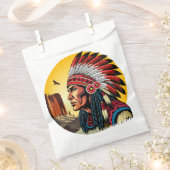 Indianischer Chef der wilden Landschaft Sunset Geschenktütchen (Ausgeschnitten)