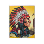 Indianischer Chef der wilden Landschaft Sunset Notizblock (Rotiert)