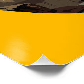 Indianischer Chef der wilden Landschaft Sunset Poster (Ecke)