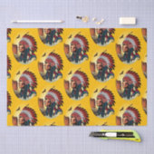 Indianischer Chef der wilden Landschaft Sunset Seidenpapier (Handwerk)