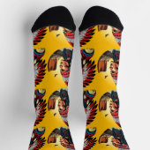 Indianischer Chef der wilden Landschaft Sunset Socken (Oben)