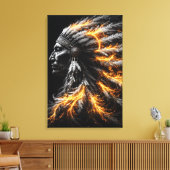 Indianischer Chef Leinwanddruck (Insitu (Wohnzimmer))