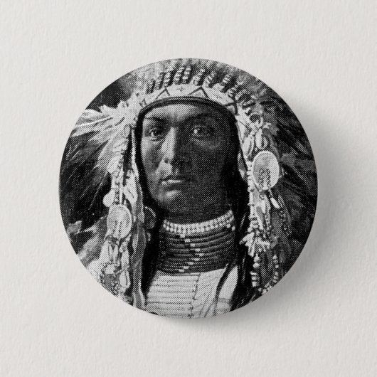 Indianischer Häuptling Button (Vorderseite)