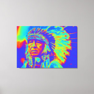 Indianischer Häuptling Pop Art Leinwanddruck