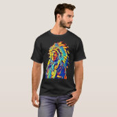 Indianischer Häuptling Red Cloud Farbiger T-Shirt (Vorne ganz)