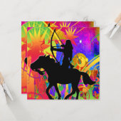 Indianischer Hunter Karte (Vorderseite/Rückseite Beispiel)