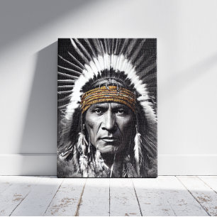 Indianischer Irokesen-Leinwanddruck Leinwanddruck