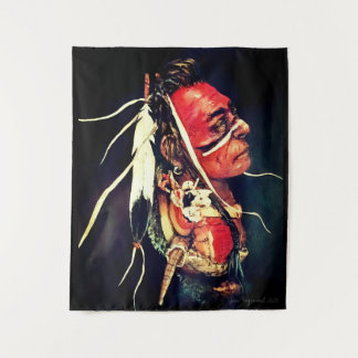 Indianischer "Kaw Krieger" Wandteppich