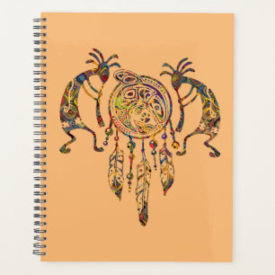 Indianischer Kokopelli-Wal-Traumfänger 2 Planer