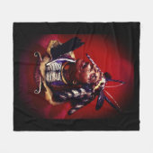 Indianischer "Medizinmann" Fleecedecke (Vorderseite (Horizontal))