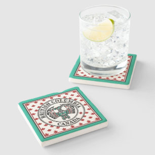 Indianischer Rot Schwarz Grün Kunst Thunderbird Steinuntersetzer