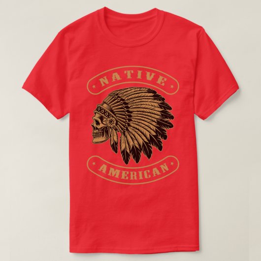 Indianischer Schädelvogel T-Shirt (Design vorne)