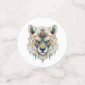 Indianischer Spiritueller Wolf Konfetti (Klein Vorderseite)