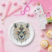 Indianischer Spiritueller Wolf Pappteller (Party)