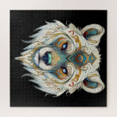 Indianischer Spiritueller Wolf Puzzle (Horizontal)