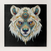 Indianischer Spiritueller Wolf Puzzle (Vertikal)