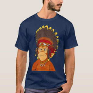 Indianischer Stil-Affe-NFT-Themen-Affe - 1  T-Shirt