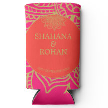 Indianischer Stil Rosa Orange Gold Moderne Hochzei