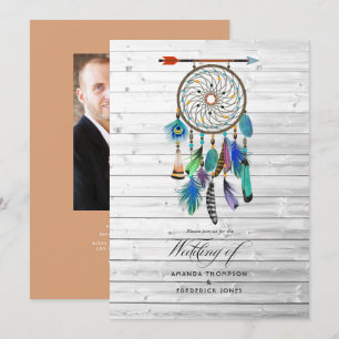 Indianischer Traumfänger Boho-Hochzeit Einladung