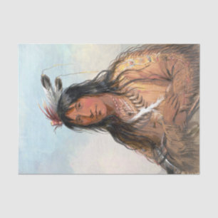 Indianischer Vintager Malerbullenbär Seidenpapier