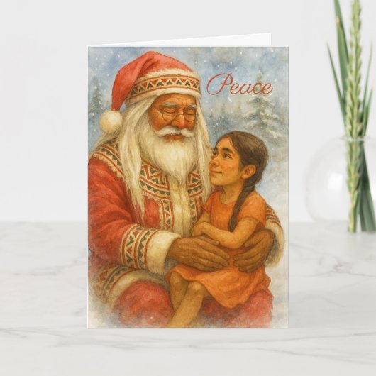Indianischer Weihnachtsmann Weihnachtskarte Karte (Vorderseite)