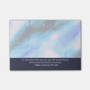 Indianisches amerikanisches Sprichwort Inspiration Post-it Klebezettel