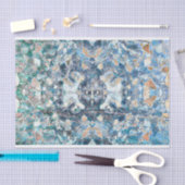 Indianisches amerikanisches Tribal Classic Blue Ta Seidenpapier (Handwerk)