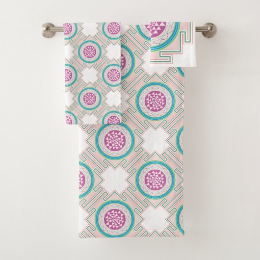 Indianisches Aztekenmuster Badhandtuch Set (Insitu)